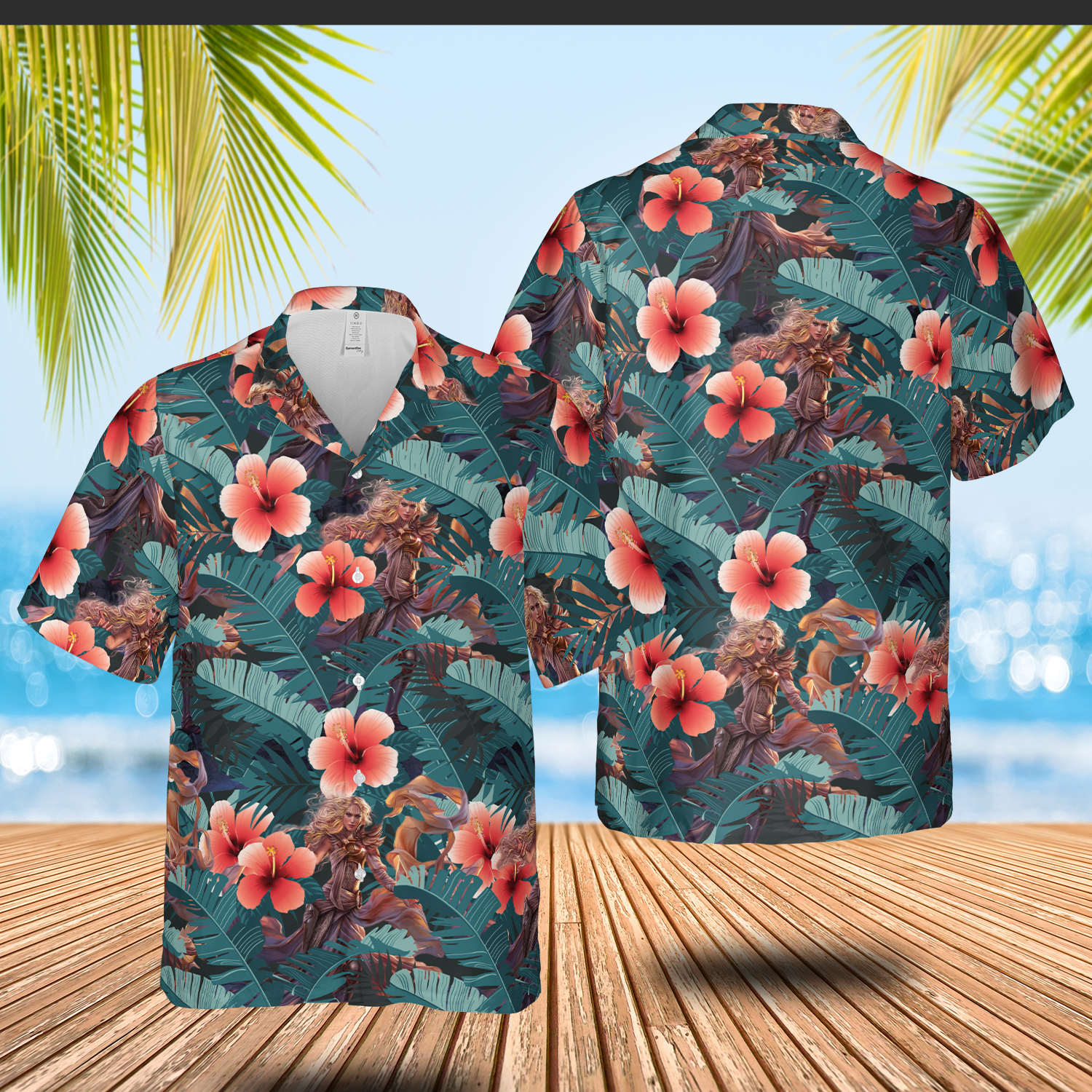 BEST Game MTG Serra Angel Flower Aloha Shirt 3 Game MTG Serra Angel Flower Hawaiian Shirt