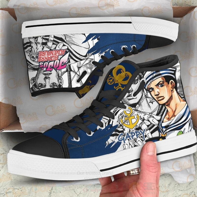 Gappy Josuke Higashikata Custom Manga Anime Jojos High Top Shoes 1
