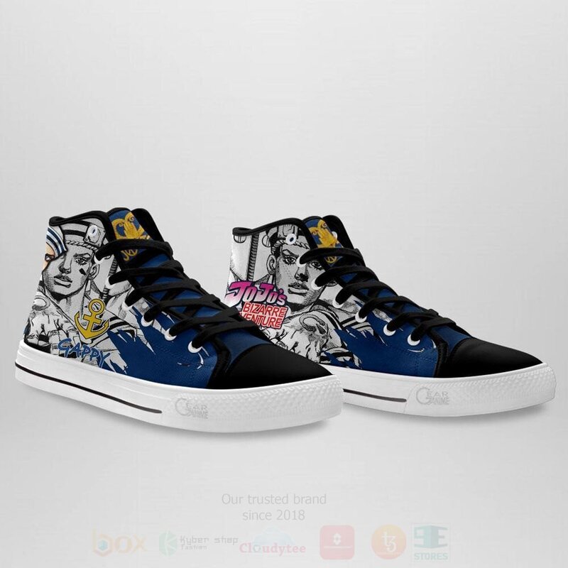 BEST Gappy Josuke Higashikata Custom Manga Anime Jojo's High Top Canvas Sneakers 4 Gappy Josuke Higashikata Custom Manga Anime Jojos High Top Shoes 1 2 3
