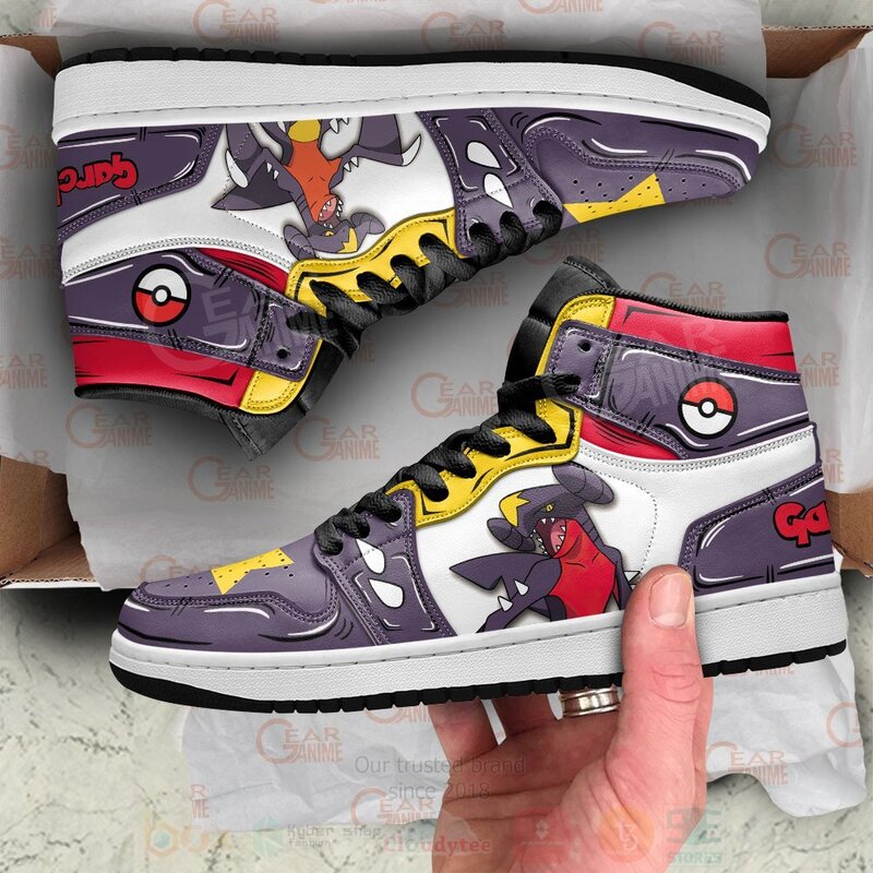 Garchomp Custom Pokemon Anime Air Jordan High Top Shoes 1