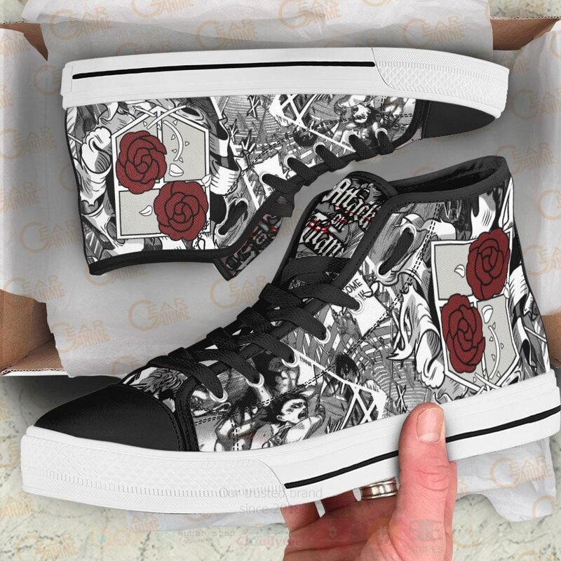 Garrison Regiment Custom Anime Attack On Titan High Top Shoes 1