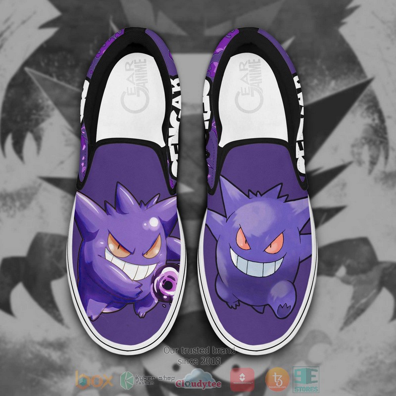 Gengar Pokemon Anime Slip On Shoes