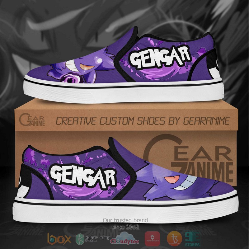 Gengar Pokemon Anime Slip On Shoes 1