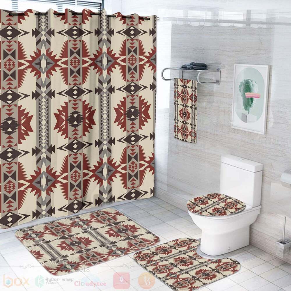 Geometric Seamless Pattern Bathroom Set