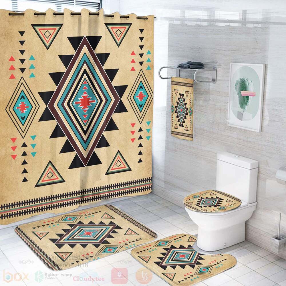 Geometric Southwest Printed Bathroom Set