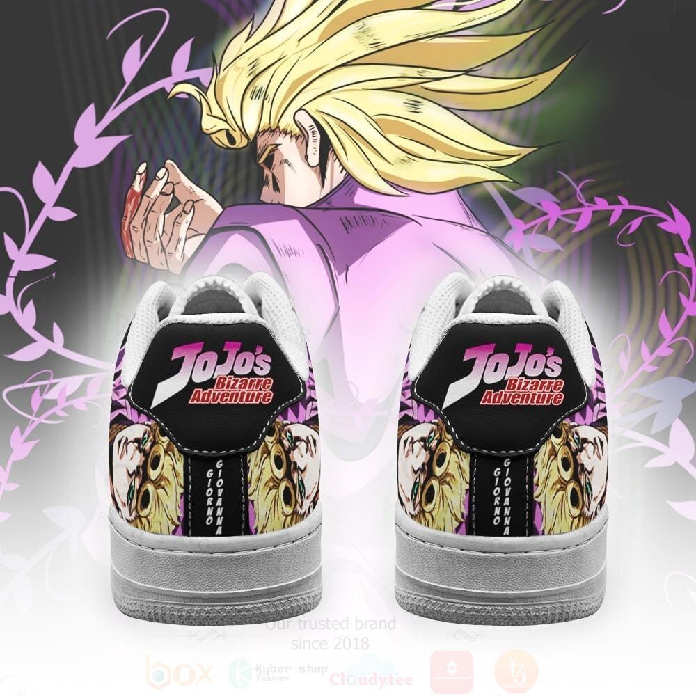 BEST Giorno Giovanna JoJo Anime Nike Air Force Shoes 3 Giorno Giovanna JoJo Anime NAF Shoes 1 2