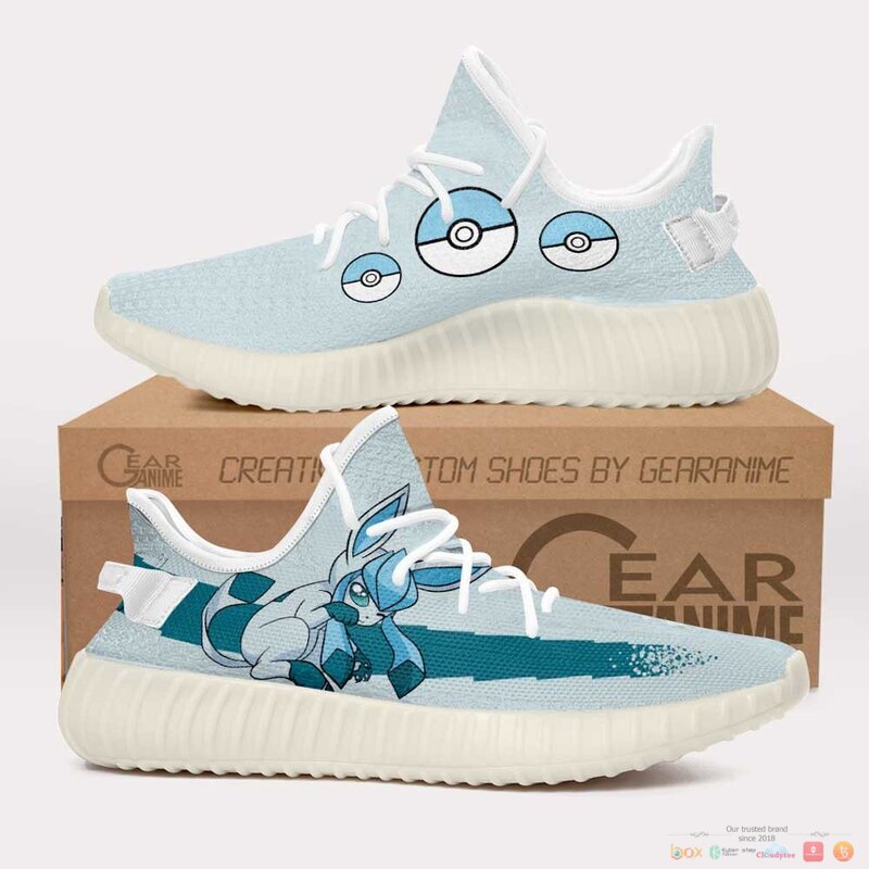 Glaceon Pokemon Anime yeezy sneaker
