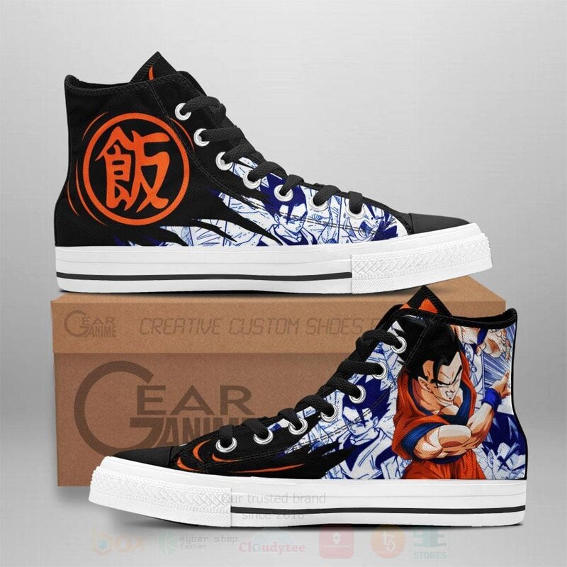 Gohan Custom Manga Anime Dragon Ball High Top Shoes