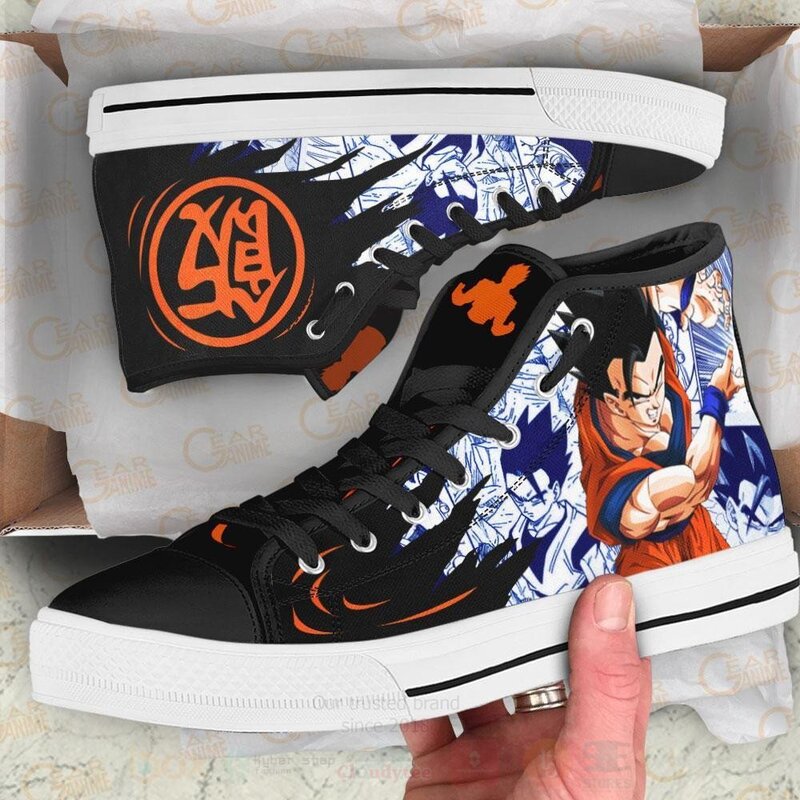 Gohan Custom Manga Anime Dragon Ball High Top Shoes 1