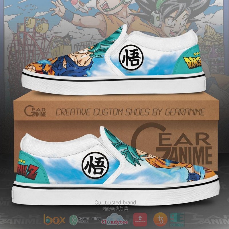 Goku Blue Slip on Anime Dragon Ball Slip On Shoes 1