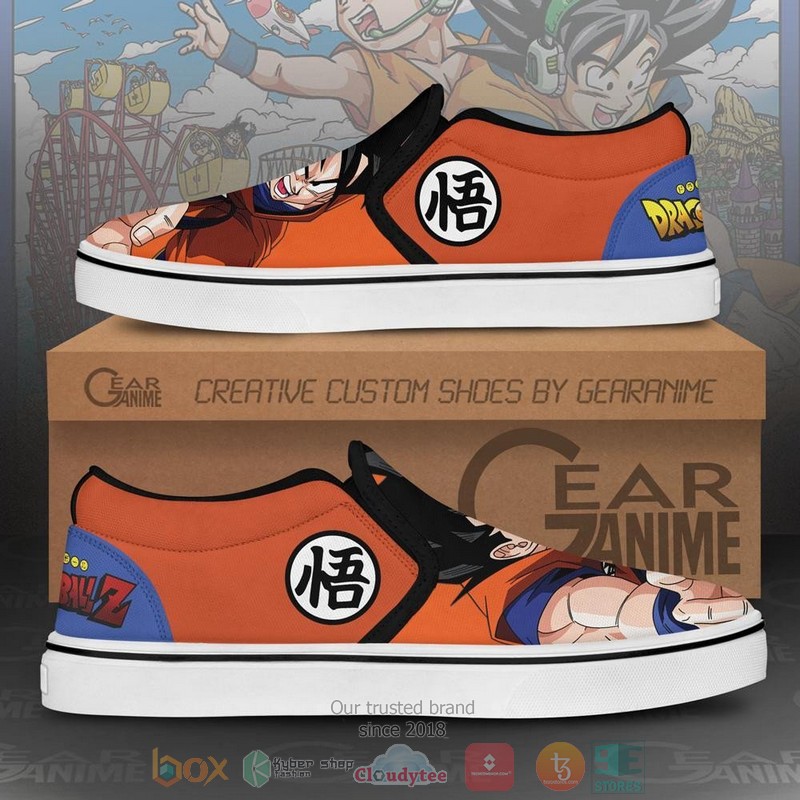 Goku Canvas Dragon Ball Anime Slip On Shoes 1