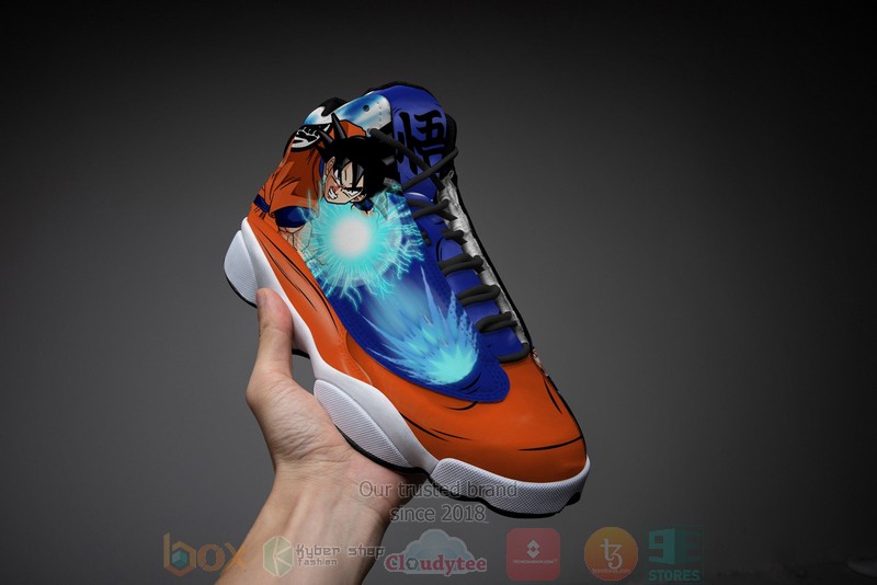 Goku Kamehameha Anime Dragon Ball Air Jordan 13 Sneaker Shoes 4 Goku Kamehameha Anime Dragon Ball Air Jordan 13 Shoes 1 2 3