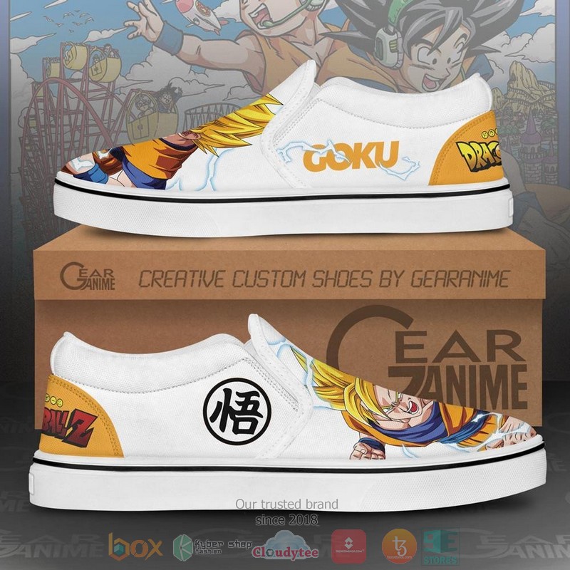 Goku SSJ Canvas Dragon Ball Anime Slip On Shoes 1