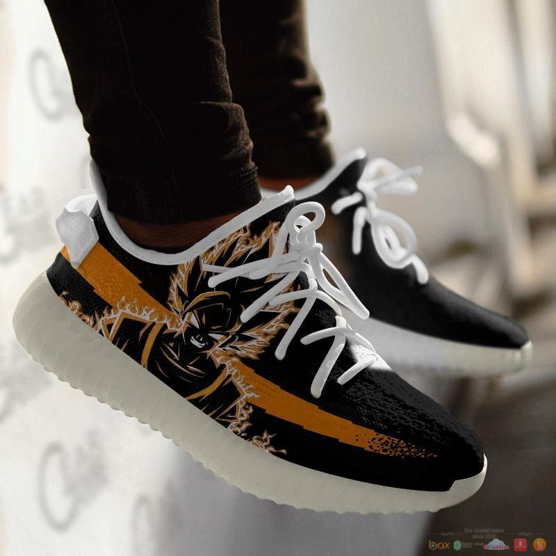 Goku SSJ Sihouette Dragon Ball Anime yeezy shoes 3 Goku SSJ Sihouette Dragon Ball Anime yeezy sneaker 1 2