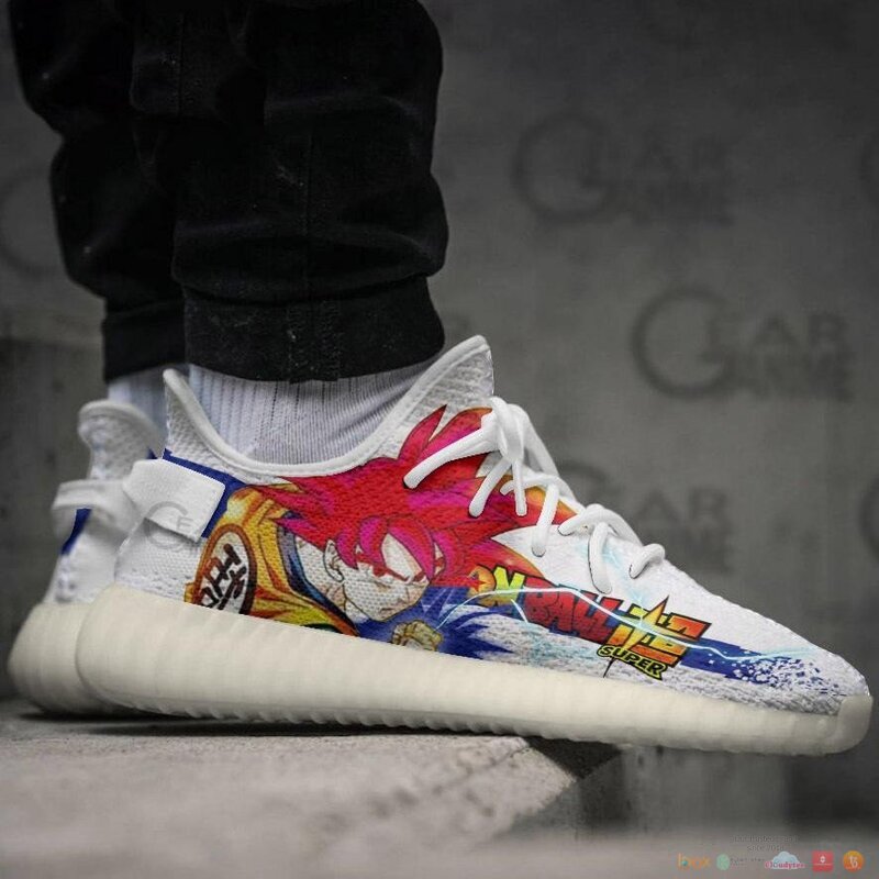 Goku Saiyan God Dragon Ball Anime yeezy shoes 4 Goku Saiyan God Dragon Ball Anime yeezy sneaker 1 2 3