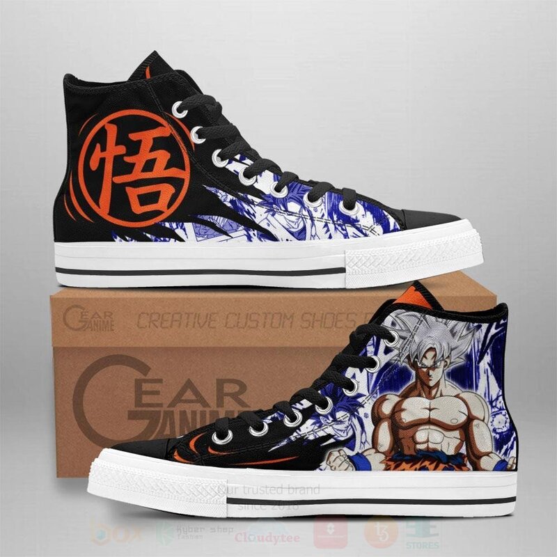Goku Ultra Instinct Custom Manga Anime Dragon Ball High Top Shoes