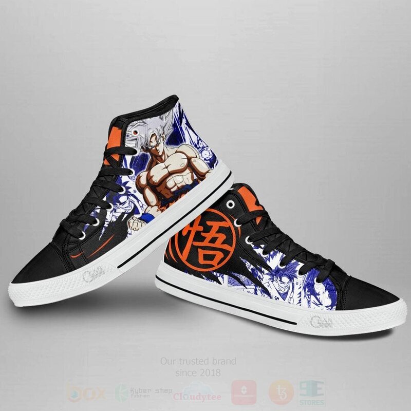 Goku Ultra Instinct Custom Manga Anime Dragon Ball High Top Shoes 1 1 2