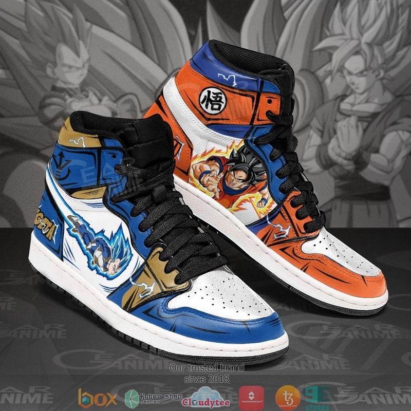 Goku and Vegeta Dragon Ball Anime Air Jordan High top shoes 1