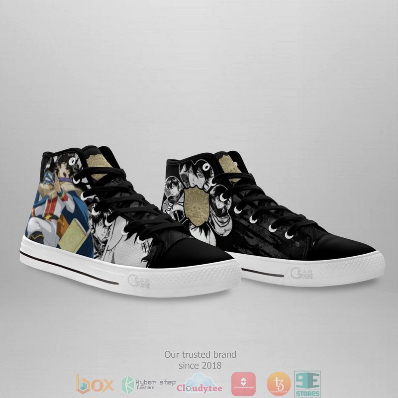 Golden Dawn Yuno Black Clover High Top Canvas Shoes 3 Golden Dawn Yuno Black Clover High Top Canvas Shoes 1 2