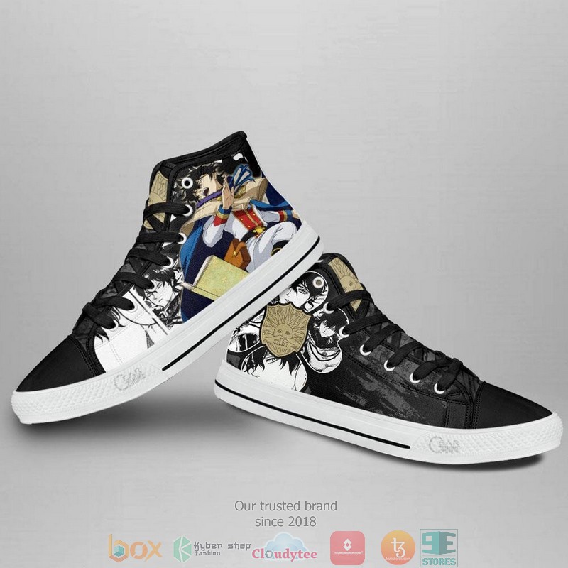 Golden Dawn Yuno Black Clover High Top Canvas Shoes 4 Golden Dawn Yuno Black Clover High Top Canvas Shoes 1 2 3