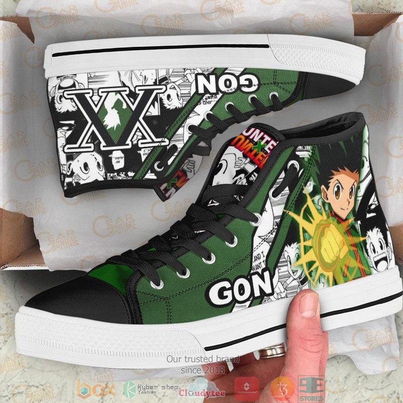 Gon Jajanken Hunter X Hunter High Top Canvas Shoes 1