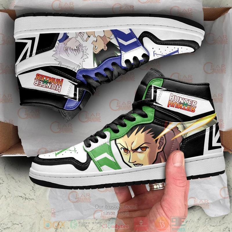 Gon and Killua Anime Hunter X Hunter Air Jordan High Top Shoes 1 2