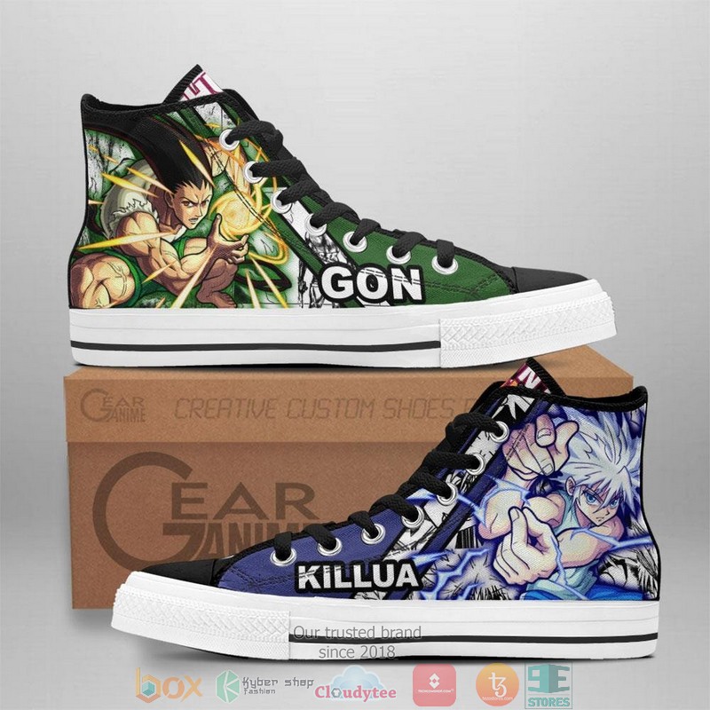 Gon and Killua Hunter X Hunter High Top Canvas Shoes