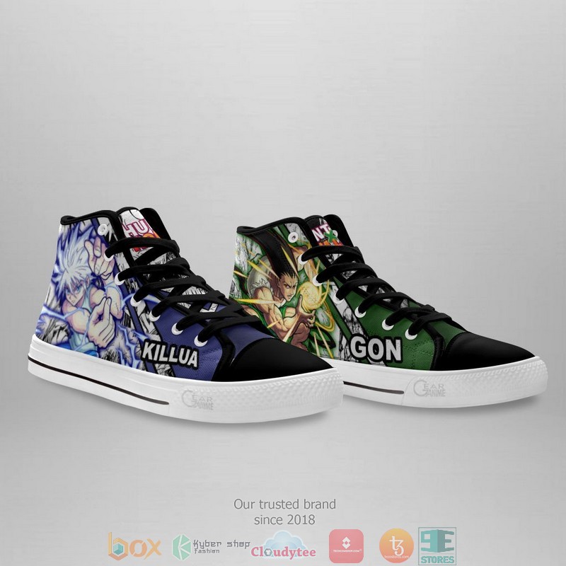 Gon and Killua Hunter X Hunter High Top Canvas Shoes 1 2 3