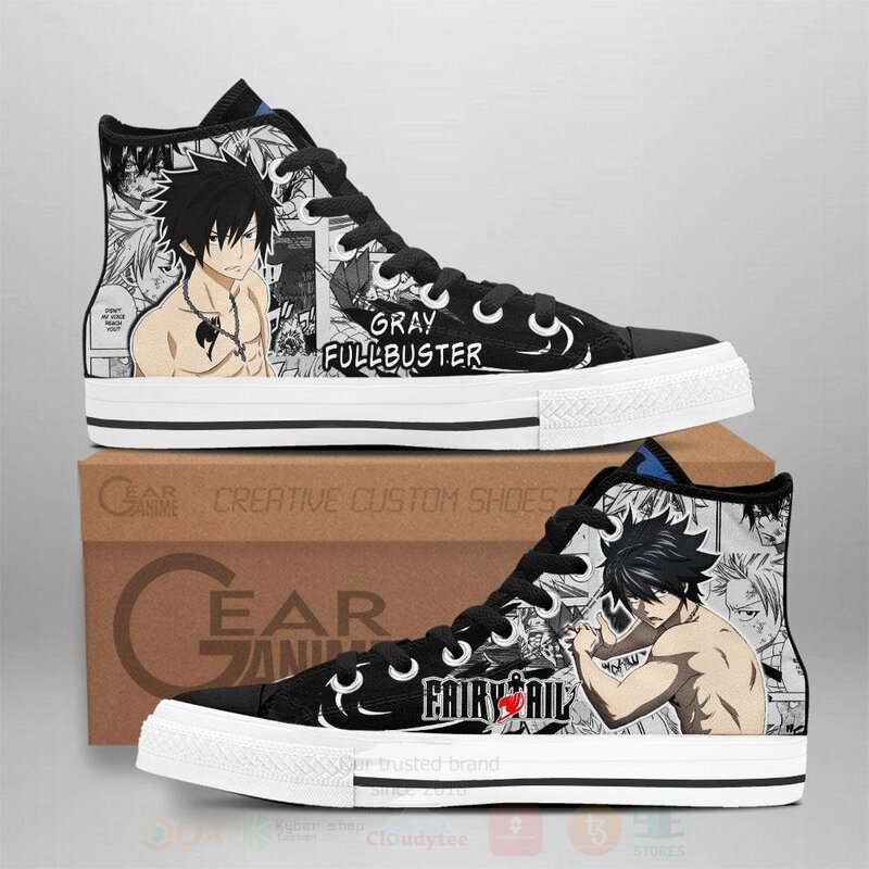 Gray Fullbuster Custom Fairy Tail Anime High Top Shoes