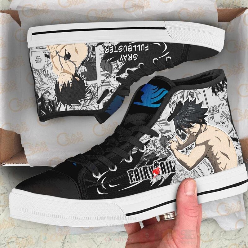 Gray Fullbuster Custom Fairy Tail Anime High Top Shoes 1