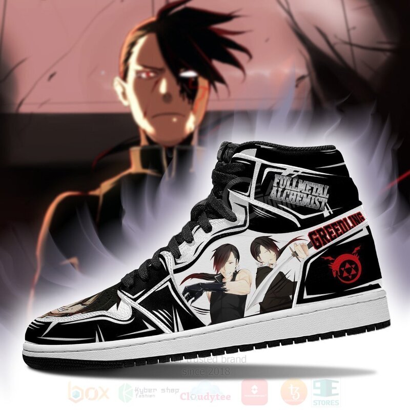 Greed Ling Fullmetal Alchemist Anime Custom Air Jordan High Top Shoes 1 2