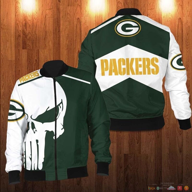 Green Bay Packers punisher skull Bomber Jacket