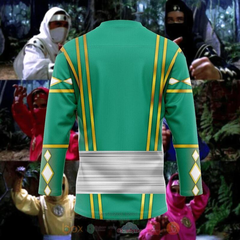 Green Ninja Mighty Morphin Power Rangers Ninjetti Custom Hockey Jersey 4 Green Ninja Mighty Morphin Power Rangers Ninjetti Custom Hockey Jersey 1 2 3