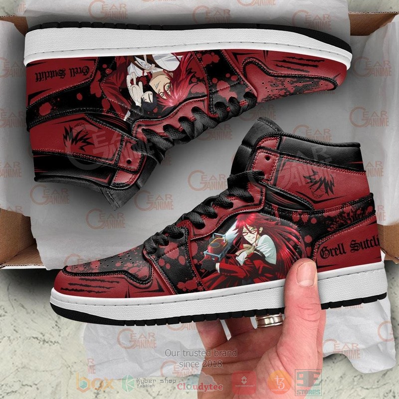 Grell Sutcliff Anime Black Butler Air Jordan high top shoes 1 2 3