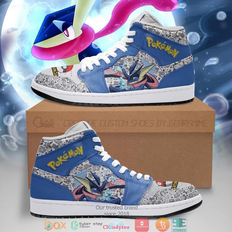 Greninja Anime Pokemon Air Jordan High Top Shoes