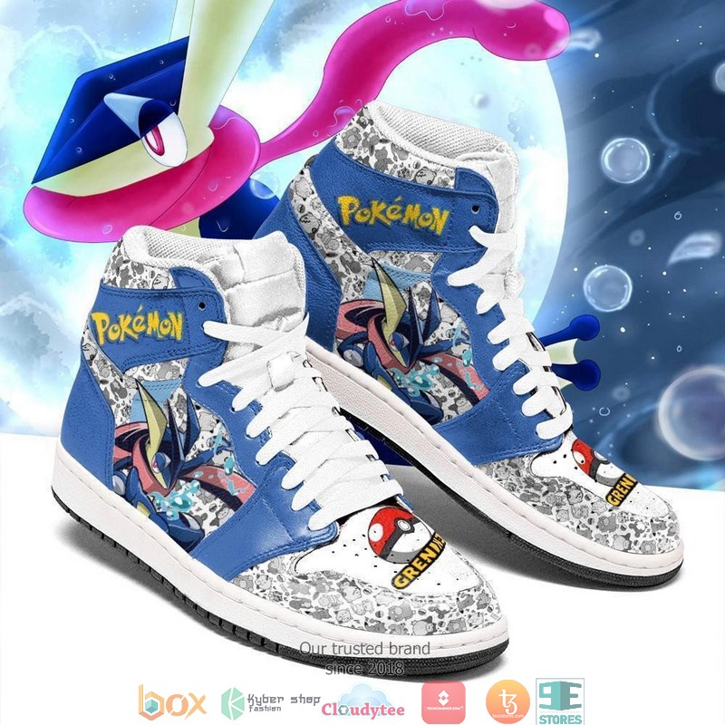 Greninja Anime Pokemon Air Jordan High Top Shoes 1