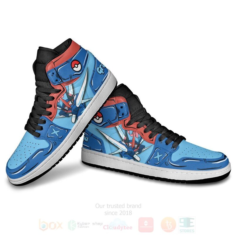 BEST Greninja Custom Pokemon Anime Air Jordan 1 Retro High 3 Greninja Custom Pokemon Anime Air Jordan High Top Shoes 1 2