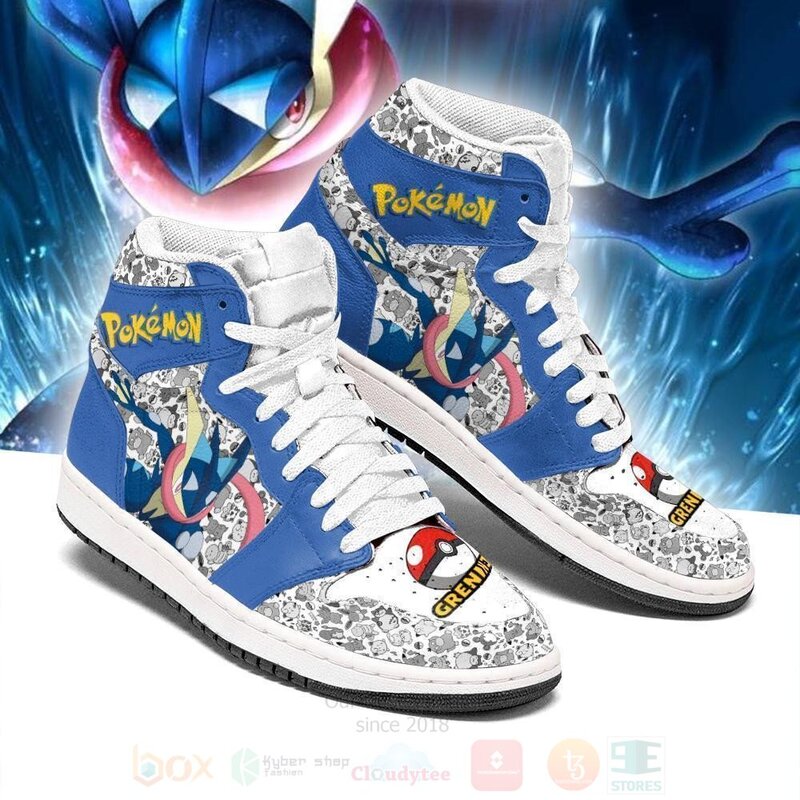 Greninja Pokemon Game Air Jordan High Top Shoes 1