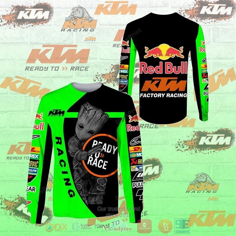 HOT Groot Ready to race KTM Racing 3d shirt, hoodie 2 Groot Ready to race KTM Racing 3d shirt hoodie 1