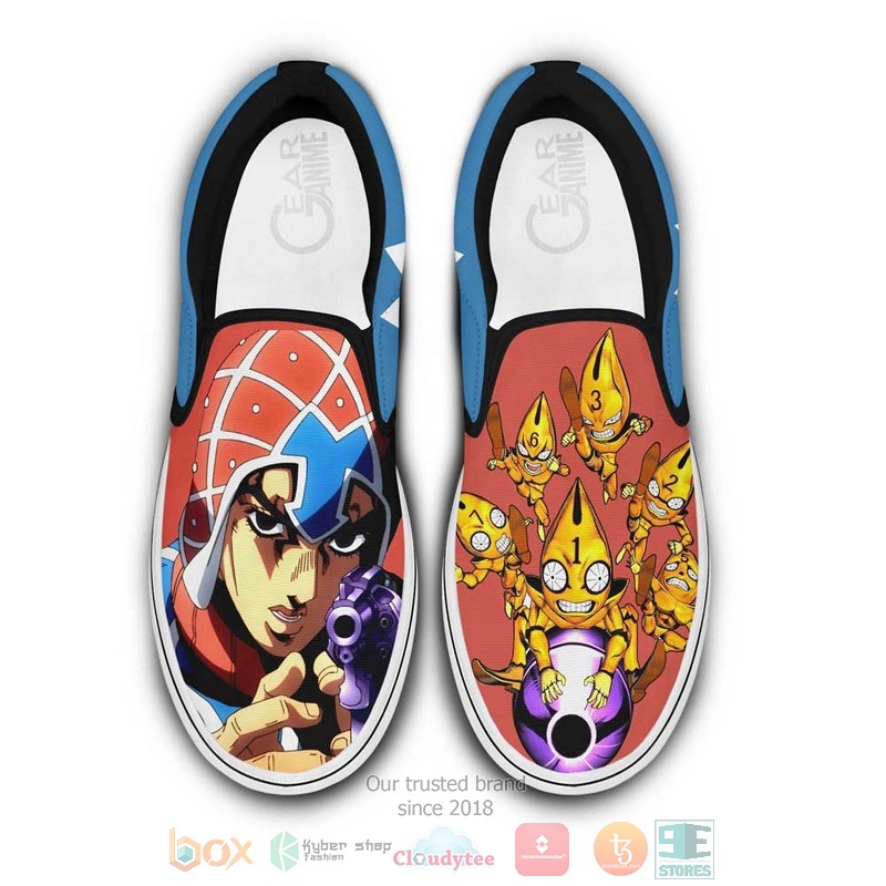 Guido Mista Anime JoJos Bizarre Adventure Slip On Shoes