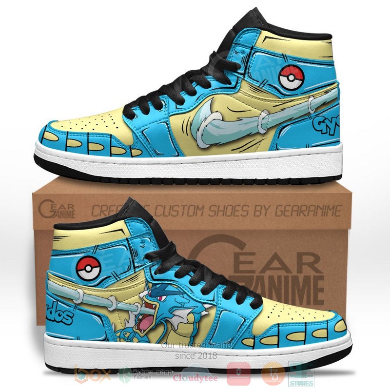 Gyarados Pokemon Anime Air Jordan high top shoes