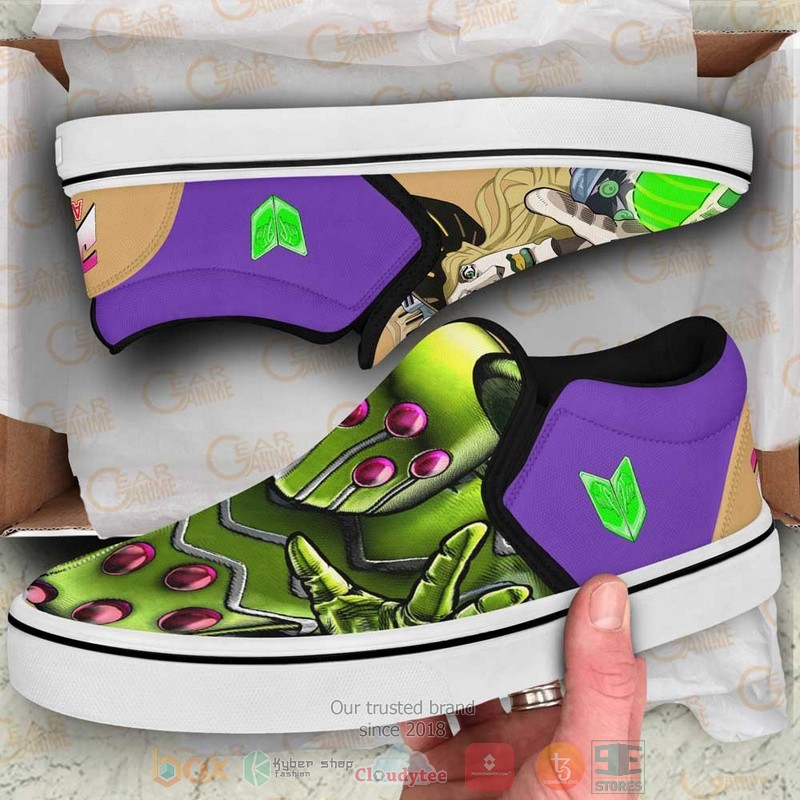 Gyro Zeppeli Anime JoJos Bizarre Adventure Slip On Shoes 1