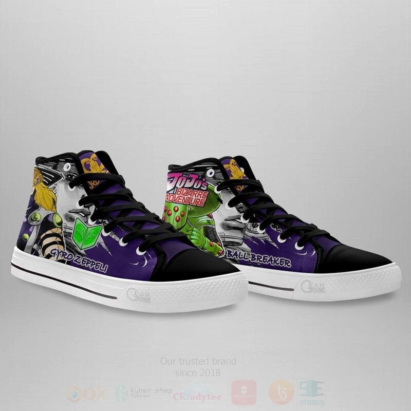 Gyro Zeppeli Custom Manga Anime Jojos Birraze Adventure High Top Shoes 1 2 3