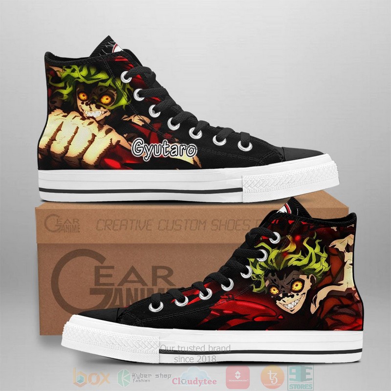 Gyutaro Demon Slayer Anime Canvas High Top Shoes