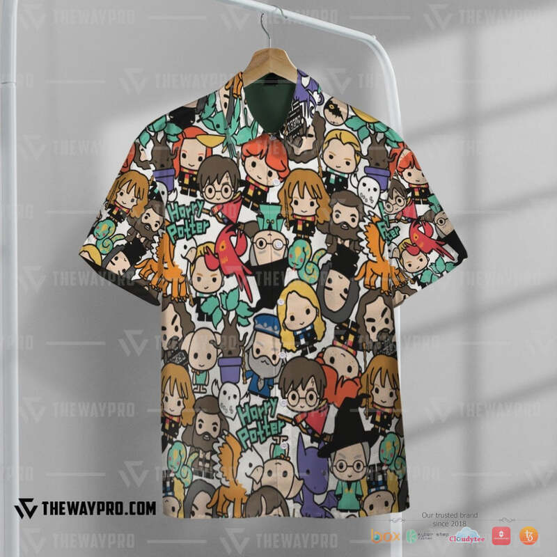 Harry Potter Chibi characters Hawaiian shirt 3 Harry Potter Chibi characters Hawaiian shirt 1 2