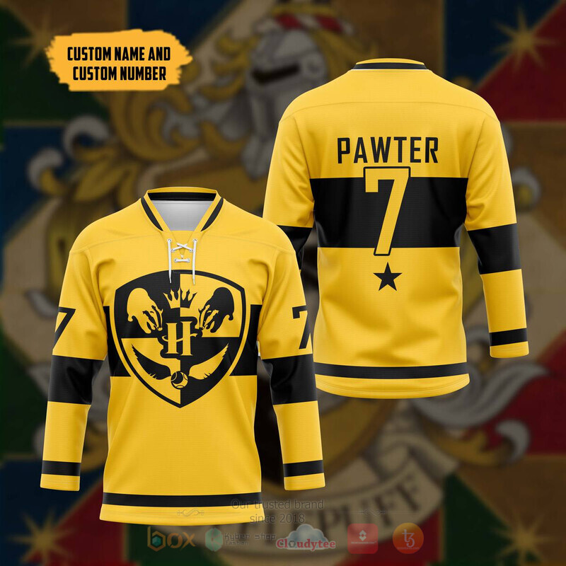 Harry Potter Quidditch Huff Custom Hockey Jersey 4 Harry Potter Quidditch Huff Custom Hockey Jersey 1 2 3