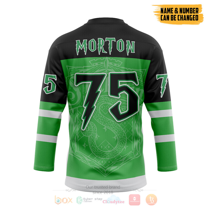 Harry Potter Slytherin Custom Hockey Jersey 2 Harry Potter Slytherin Custom Hockey Jersey 1
