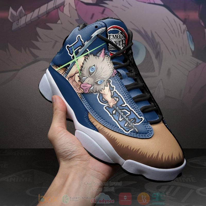 Hashibira Inosuke Anime Demon Slayer Air Jordan 13 Shoes 1 2 3