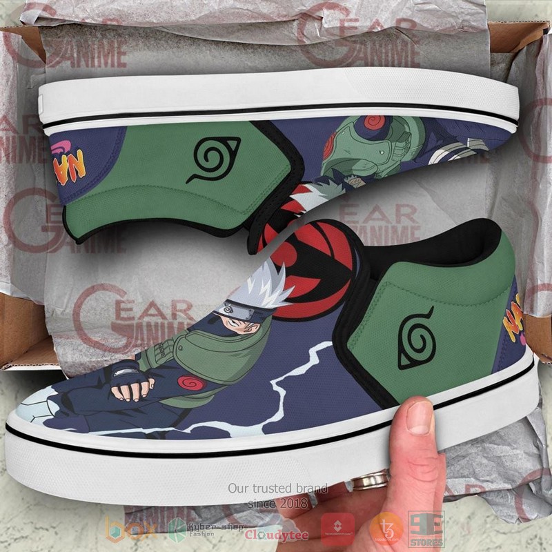 Hatake Kakashi Canvas Anime Slip-On Sneaker Shoes 3 Hatake Kakashi Canvas Anime Slip On Shoes 1 2