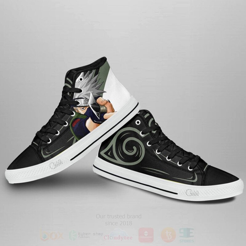 BEST Hatake Kakashi Custom Anime High Top Canvas Sneakers 4 Hatake Kakashi Custom Anime High Top Shoes 1 2 3